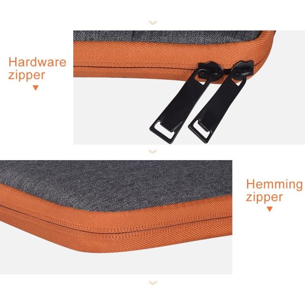 Stylish Laptop Handbag for Macbook & More - Polyester & Nylon - Grey - Image 9
