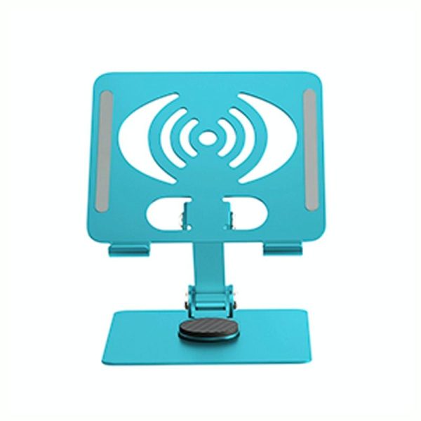 Foldable Rotating Laptop / Tablet Stand - Aluminum Alloy - Grey - Image 2