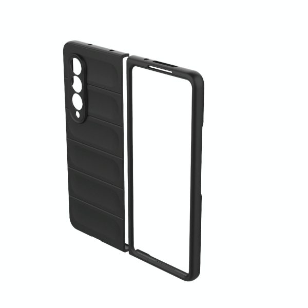 Foldable Shockproof Phone Case with Magic Shield - Slim Design - Wine Red - Image 5