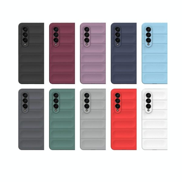 Foldable Shockproof Phone Case with Magic Shield - Slim Design - Wine Red - Image 7