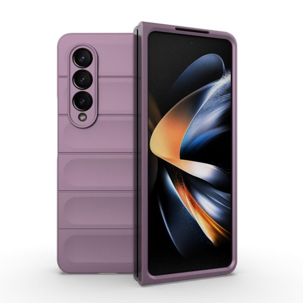 Foldable Shockproof Phone Case with Magic Shield - Slim Design - Wine Red - Image 9