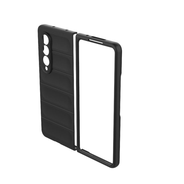 Foldable Shockproof Phone Case with Magic Shield - Slim Design - Wine Red - Image 10