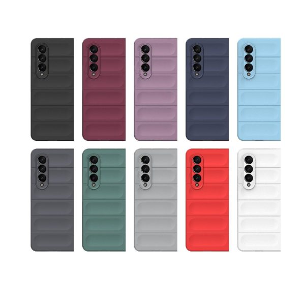 Foldable Shockproof Phone Case with Magic Shield - Slim Design - Wine Red - Image 12