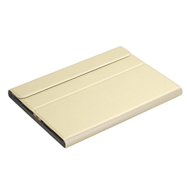 Ultra-Thin Bluetooth Keyboard Leather Case For Ipad Air / Pro 10.5 With Holder - Gold - Image 12