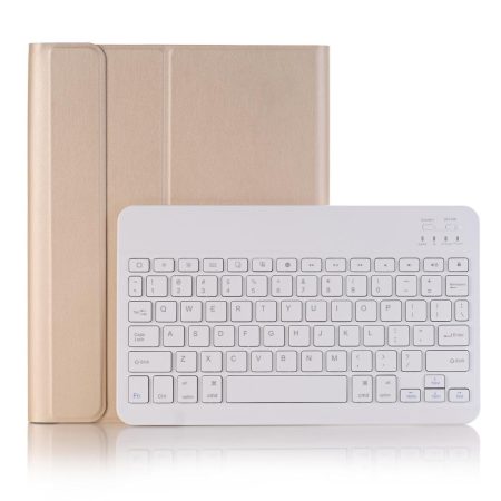 Ultra-Thin Bluetooth Keyboard Leather Case For Ipad Air / Pro 10.5 With Pen Slot & Holder - Gold