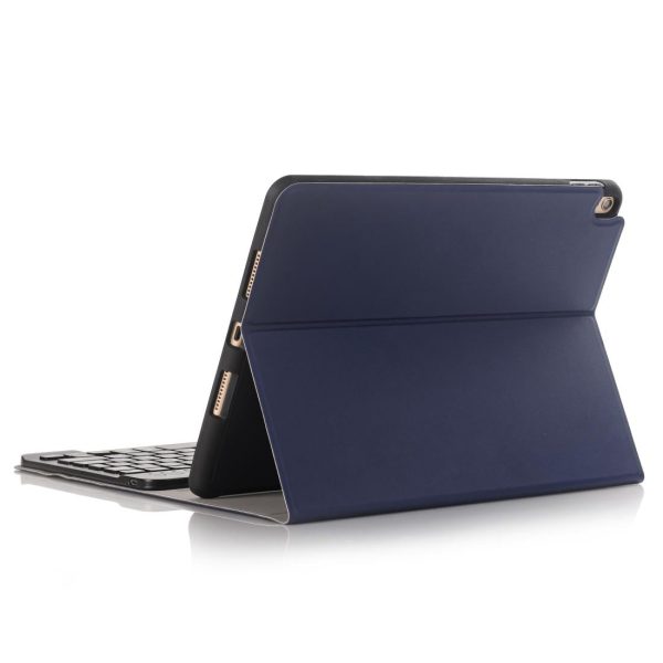 Ultra-Thin Bluetooth Keyboard Leather Case For Ipad Air / Pro 10.5 With Pen Slot & Holder - Gold - Image 6