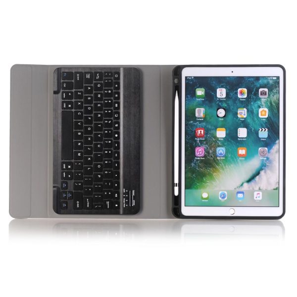 Ultra-Thin Bluetooth Keyboard Leather Case For Ipad Air / Pro 10.5 With Pen Slot & Holder - Gold - Image 7