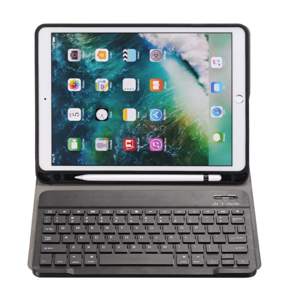 Ultra-Thin Bluetooth Keyboard Leather Case For Ipad Air / Pro 10.5 With Pen Slot & Holder - Gold - Image 8