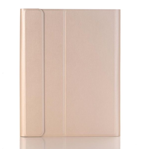 Ultra-Thin Bluetooth Keyboard Leather Case For Ipad Air / Pro 10.5 With Pen Slot & Holder - Gold - Image 12