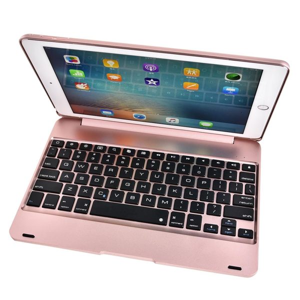 Horizontal Flip Tablet Case With Bluetooth Keyboard For Ipad Pro 9.7 / Ipad Air 2 - Gold - Image 3