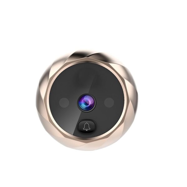 2.8 Lcd Screen Cat Eye Doorbell With Night Vision - Gold - Image 4