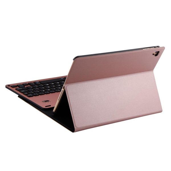 Bluetooth Keyboard & Leather Tablet Case For Ipad Air / Pro 9.7 - Detachable Water Repellent Magnetic 3-Gear Angle - Gold - Image 12