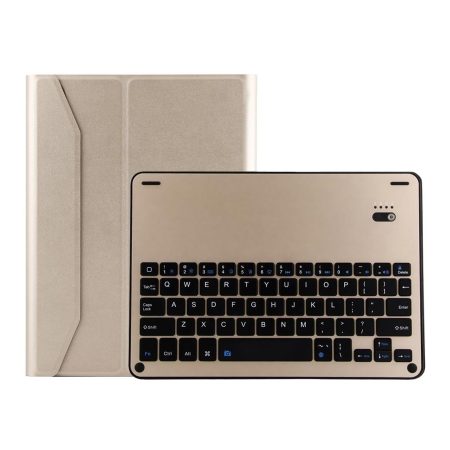 Bluetooth Keyboard & Leather Tablet Case For Ipad Air / Pro 9.7 - Detachable Water Repellent Magnetic Sleep Function 3-Gear Angle Adjustment Pen Slot - Gold