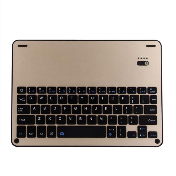 Bluetooth Keyboard & Leather Tablet Case For Ipad Air / Pro 9.7 - Detachable Water Repellent Magnetic Sleep Function 3-Gear Angle Adjustment Pen Slot - Gold - Image 10