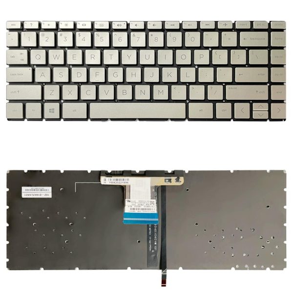 Backlit us Keyboard for Hp Pavilion X360 14 Laptops - Gold - Image 2