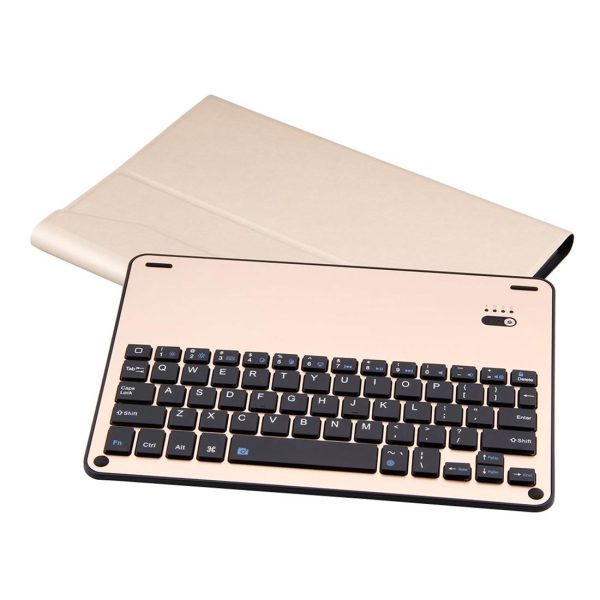 Aluminum Keyboard & Leather Tablet Case For Ipad Pro 10.5 / Air 2019 - Bluetooth Detachable Water Repellent - Gold - Image 10