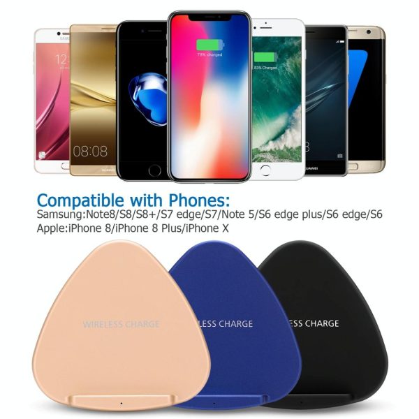 10W Fast Charging Qi Wireless Charger Pad - Gold - Image 8