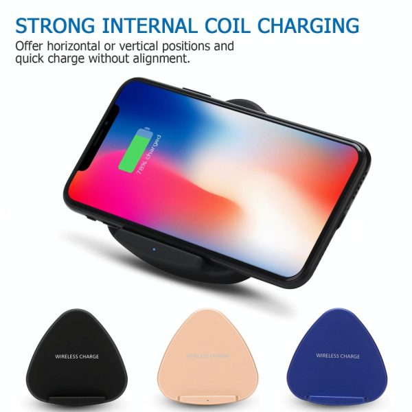 10W Fast Charging Qi Wireless Charger Pad - Gold - Image 9