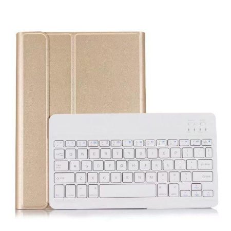 Bluetooth Keyboard & Leather Tablet Case For Ipad Pro / Air 9.7 2017 / 2018 - Detachable & Horizontal Flip With Holder - Gold