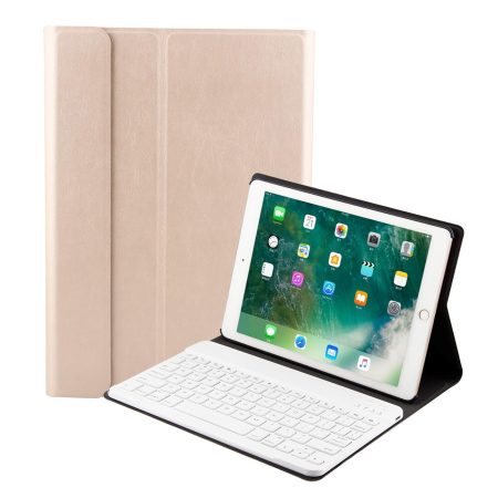 Bluetooth Keyboard & Leather Tablet Case For Ipad Air / Pro 9.7 - Three-Gear Angle Adjustment Magnetic Sleep Function - Abs Brushed Texture - Gold
