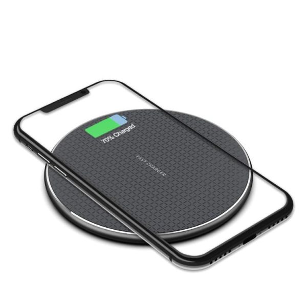 15W Round Desktop Wireless Charger + Type C Cable - Image 2