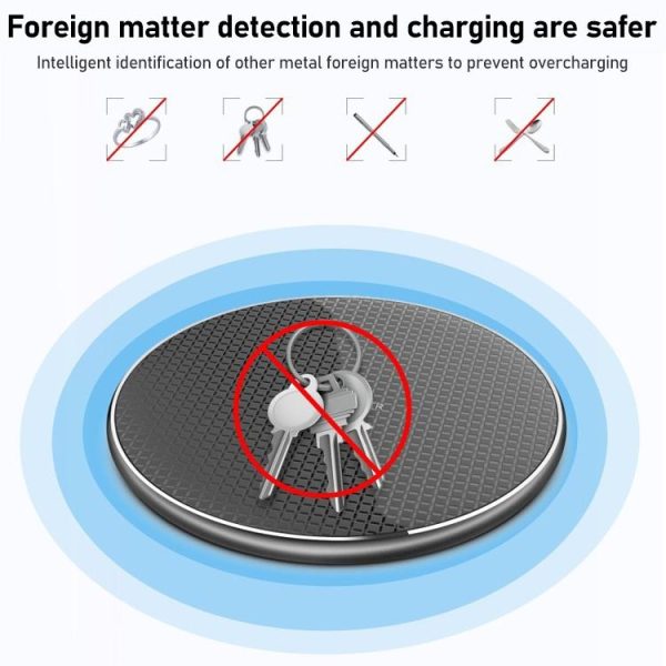 15W Round Desktop Wireless Charger + Type C Cable - Image 6