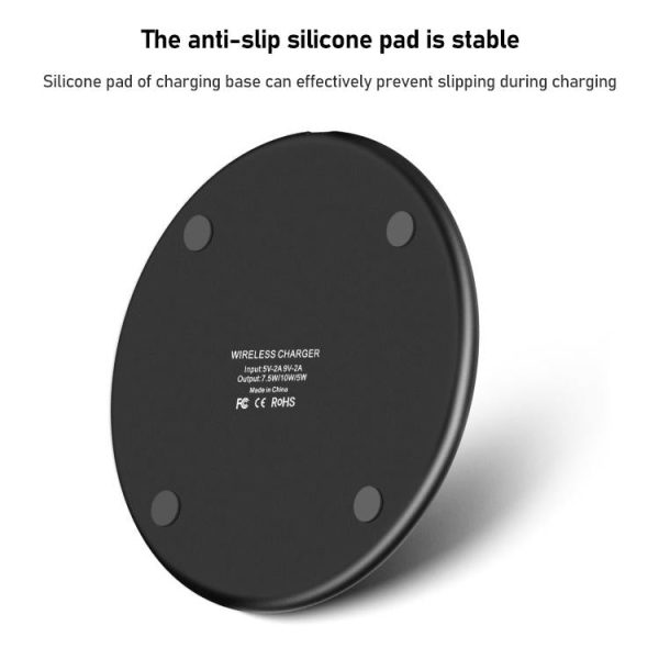 15W Round Desktop Wireless Charger + Type C Cable - Image 7