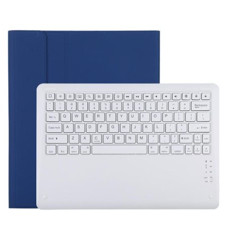 12.9 Ipad Pro 2020 Bluetooth Leather Case With Detachable Holder - Blue