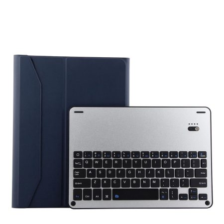 Bluetooth Keyboard & Leather Tablet Case For Ipad Pro 11 2018 - Detachable Aluminum Three-Gear Magnetic Sleep Function - Blue