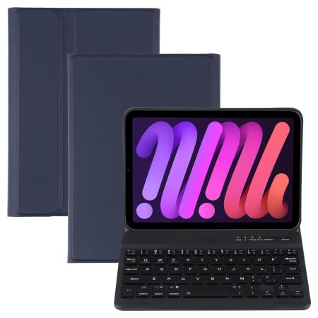 Ultra-Thin Detachable Bluetooth Keyboard Leather Case For Ipad Mini 6 - Blue