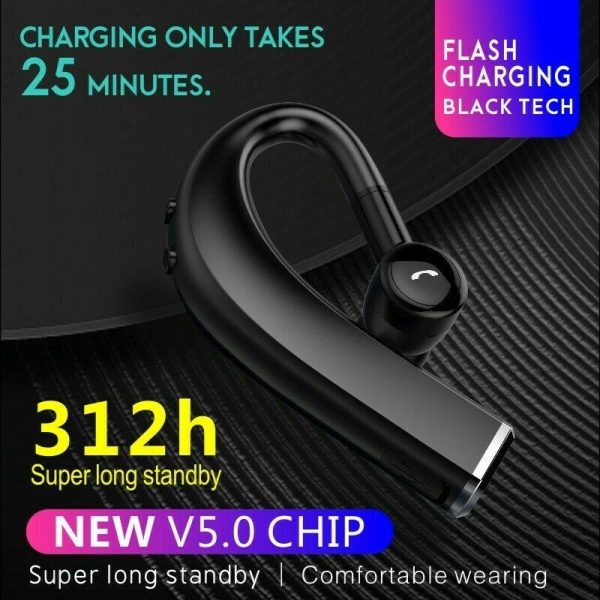 Wireless Business Sports Bluetooth Earphones - Fast Charging Bluetooth 5.0 - Blue - Image 14