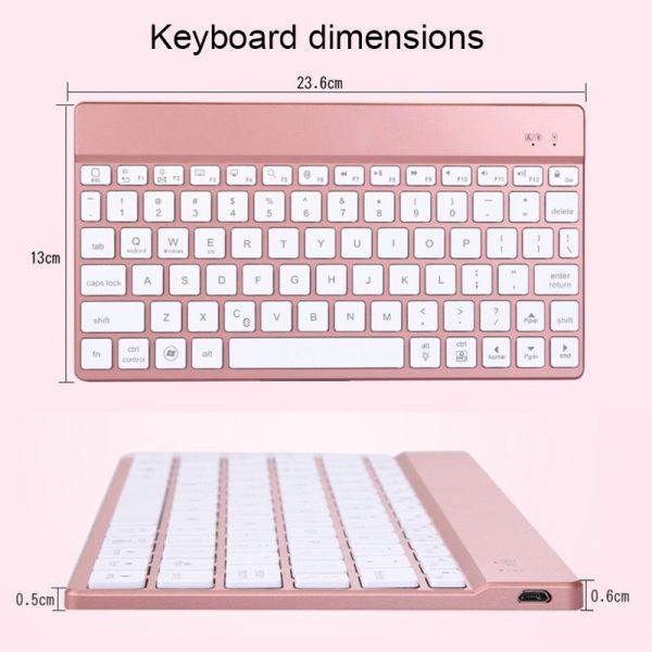 Detachable Bluetooth Keyboard & Leather Tablet Case For Ipad Pro / Air 9.7 With Colourful Backlight & Holder - Blue - Image 8