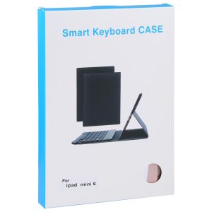 Ultra-Thin Bluetooth Keyboard Leather Case For Ipad Mini 6 With Detachable Lambskin Texture And Stand - Blue - Image 7