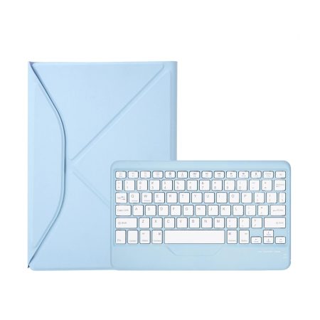 Bluetooth Keyboard Leather Tablet Case With Pen Slot - Sky Blue