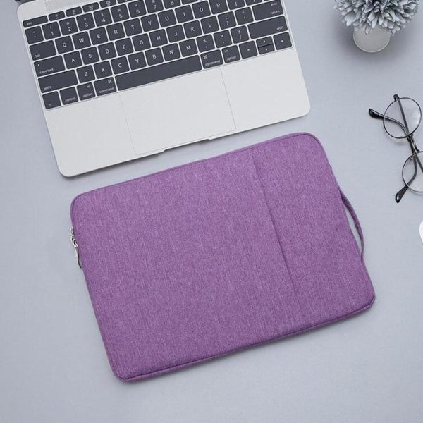 Universal Denim Laptop Bag for 13.3 Notebooks - Fits Macbook Air / Pro - Portable & Stylish - 35.5x26.5x2cm - Magenta - Image 12