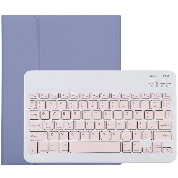 Bluetooth Tablet Case For Ipad Pro 11 With Detachable Microfiber Leather Pen Slot & Holder - Purple