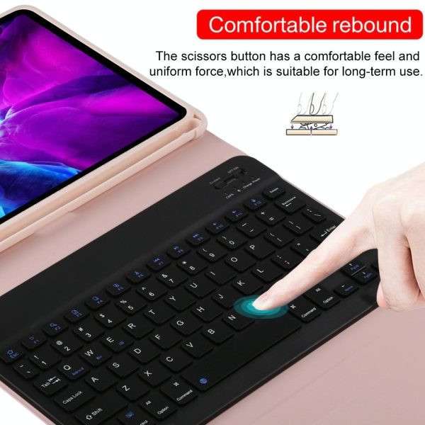 Bluetooth Tablet Case For Ipad Pro 11 With Detachable Microfiber Leather Pen Slot & Holder - Purple - Image 10