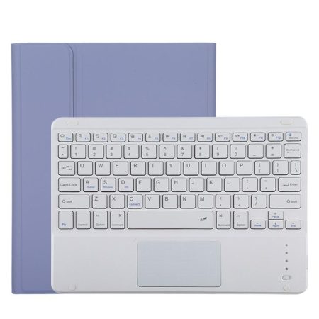 Bluetooth Tablet Case For Ipad Pro 11 With Touchpad & Pen Slot - Detachable Microfiber Leather - Purple