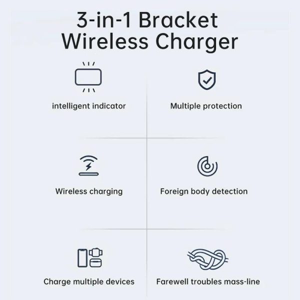 15W 3 In 1 Aluminum Wireless Charger - Purple - Image 5