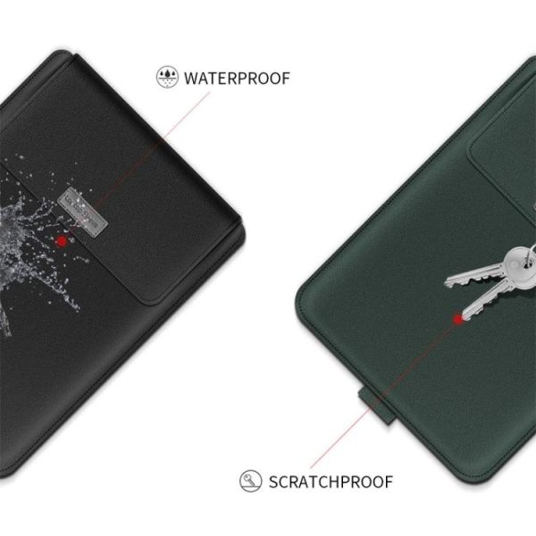Universal Waterproof Laptop Bag Set With Handle Stand Pen Holder Winders Mouse & Charger Bags - Red - Image 10