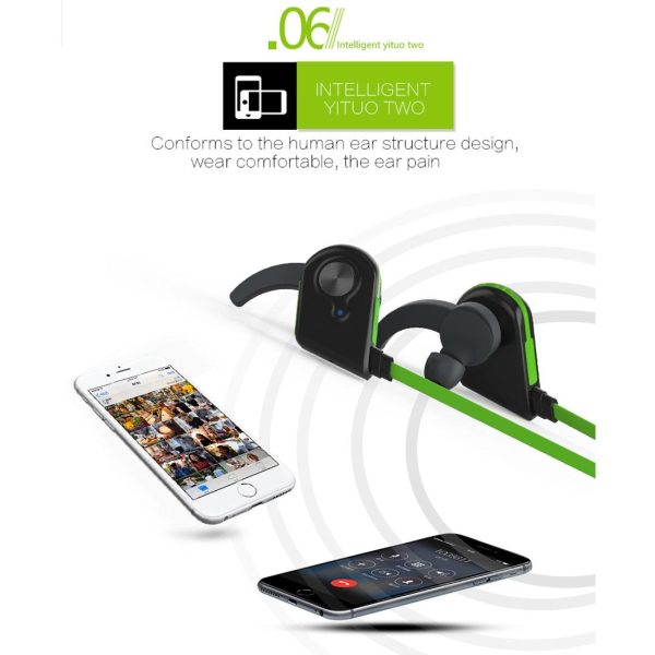 Wireless Bluetooth In-ear Headset with Magnetic Switch & Indicator Light - Red - Image 3