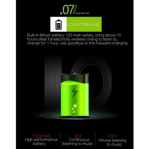 Wireless Bluetooth In-ear Headset with Magnetic Switch & Indicator Light - Red - Image 4