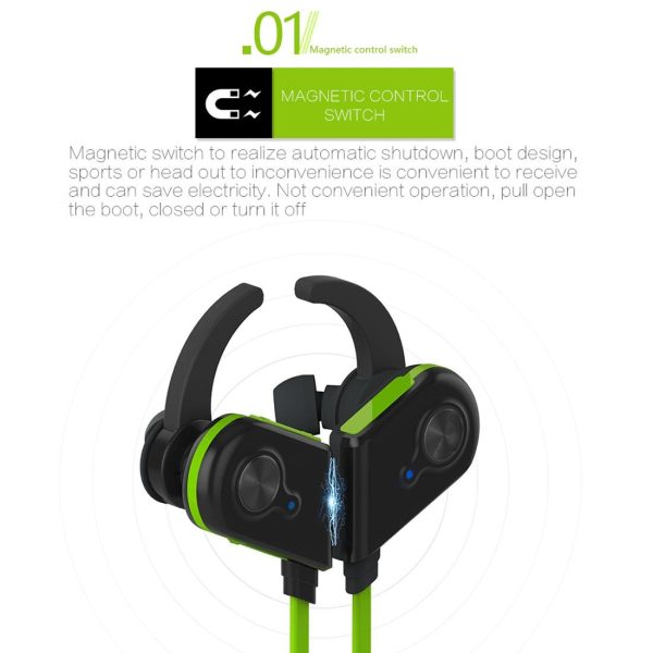 Wireless Bluetooth In-ear Headset with Magnetic Switch & Indicator Light - Red - Image 12