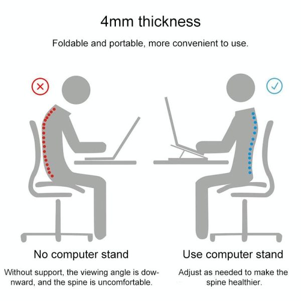 Adjustable Notebook Stand for Improved Cooling and Comfort - Red - Image 7