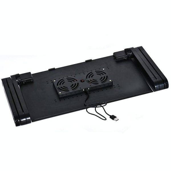 Foldable Laptop Stand with Dual Fans & Mouse Pad - 360 Degree Adjustable - Red - Image 5