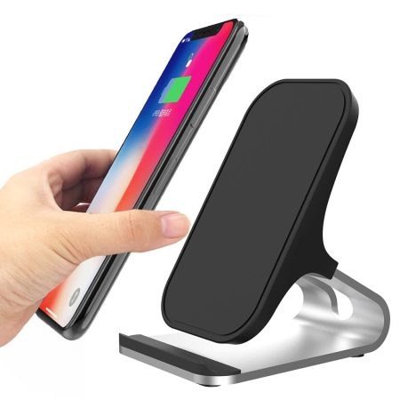 15W Dual Coil Qi Wireless Charger With Fast Charging - Silver