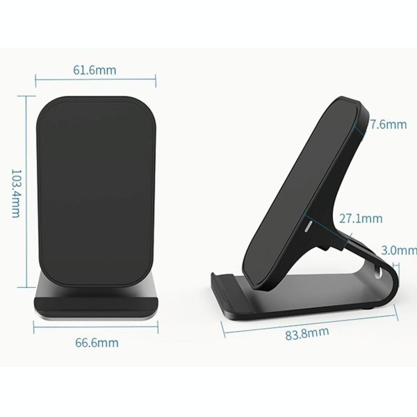 15W Dual Coil Qi Wireless Charger With Fast Charging - Silver - Image 3