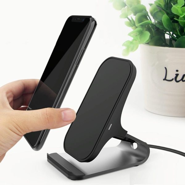 15W Dual Coil Qi Wireless Charger With Fast Charging - Silver - Image 5