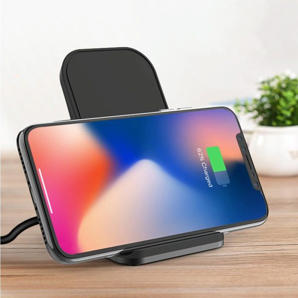 15W Dual Coil Qi Wireless Charger With Fast Charging - Silver - Image 6