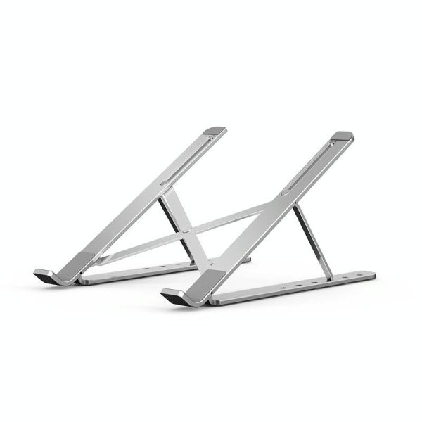 Adjustable Laptop Stand - Portable Folding Height Increase Heat Dissipation - Silver - Image 3